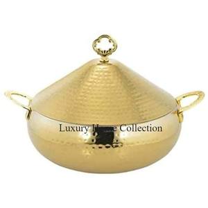 Juego de calentadores de alimentos hechos en cobre de 3 mesas de comedor decorativas para bodas y hoteles y ollas calientes de la colección Luxury Home - Product Image 2