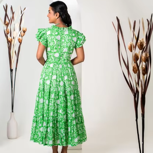 Perfectamente hecho a mano algodón mujeres vestidos Casual corto Maxi sólido personalizado Color bohemio Casual verano y primavera Maxi vestidos conjunto - Product Image 1