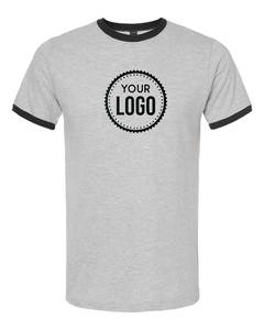 Port & Company PC54R เสื้อยืดผู้ชายย้อนยุค Ringer เสื้อยืดผ้าฝ้ายแขนสั้นเสื้อยืดธรรมดาโลโก้ลูกเรือสีบล็อก - Product Image 4