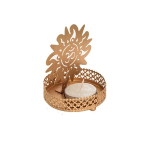 T Soporte De Luz Con Om Foe Diwali Y Cuenco De Metal Dorado De Pascua Gran Calidad A Precios Al Por Mayor Con Tamaños 7x7x10 cm - Product Image 1