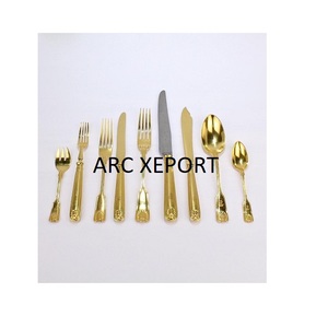 Juego de cubiertos Utensilios de cocina de acero inoxidable Último estilo de diseño de pájaros con decoración de color encantador dorado Diseño antiguo moderno - Product Image 5