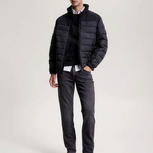 Top Fashion Branding Strap Puños ajustables Sellado térmico Acolchado Negro Hombres Chaqueta acolchada - Product Image 3