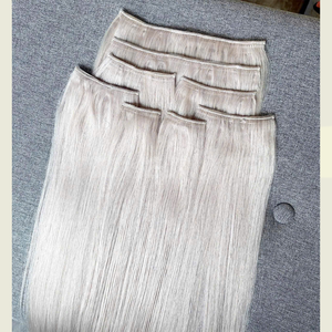 Haute Qualité CLIP IN Extensions De Cheveux Vietnamiens Vierge Humain Double Dessiné Texture Douce Plein Volume En Gros Usine - Product Image 1