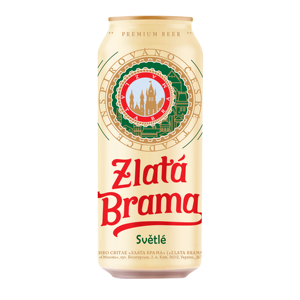 Czech-style Lager <b>Beer</b> Zlata Brama <b>Light</b> Pasteurised 0.5L Can 5% ABV Ukraine - Product Image 1
