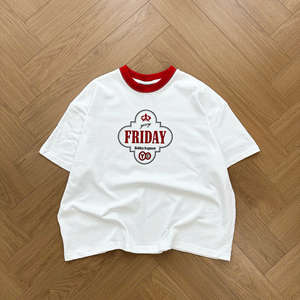 T-shirts pour hommes à manches courtes, coupe ample, 100% coton, unisexe, col mixte et imprimé, t-shirt en coton extensible dans les deux sens - Product Image 6