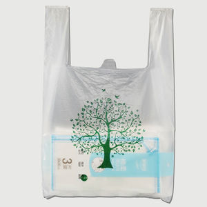 Vente en gros pas cher T-shirt sac de recyclage sur rouleau sacs à provisions de taille fixe de supermarché conception personnalisée fourre-tout en nylon recyclé shoppi - Product Image 3
