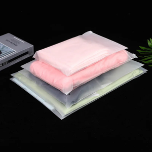 Custom Frosted Transparent PVC Zipper <b>Packaging</b> <b>Bag</b> for Garment Clothing Apparel Ziplock Pouch with Slide Lock - Product Image 2