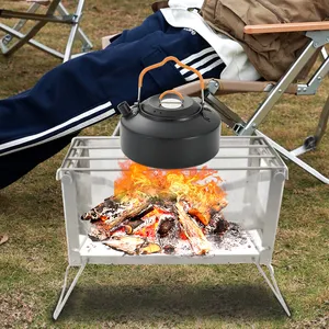 Mini kömür Campfire barbekü raf katlanır paslanmaz çelik piknik MANGAL izgaralar rendeleyin kolay temizlenebilir