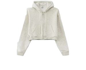 เสื้อมีฮู้ดบอกซี่มีซิปเปิดไหล่ของผู้หญิงเสื้อมีฮู้ดโอเวอร์ไซส์แบบโอเวอร์ไซส์ - Product Image 1