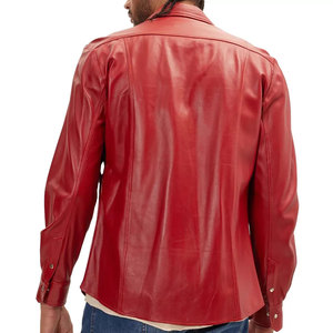 2025 Trending <b>Men's</b> Full-Sleeve Genuine Leather Anti-UV Breathable T-<b>shirt</b> Streetwear Style Top for <b>Parties</b> or Casual Wear - Product Image 3