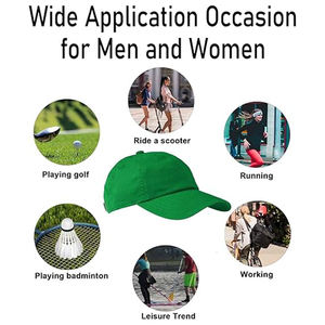 Sombreros de béisbol de algodón verde con logotipo bordado en 3D Ajuste ajustable Gorras deportivas al aire libre con estilo Sombreros casuales modernos - Product Image 6