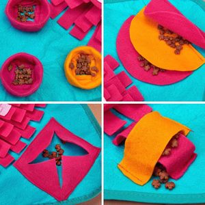 Chien Snuffle Mat Puzzle Jouets Nez Odeur Formation Sniffing Pad Slow Feeding Bowl Distributeur de nourriture Soulager le stress Jouets Lavable - Product Image 3