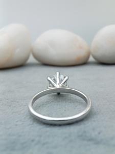 Custom Fancy Solitaire Shape VVS Moissanite Gold 14k 18k Engagement Wedding Diamond Ring 925 Silver Trendy 100% Parties Gifts - Product Image 3