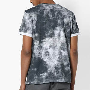 Camiseta de hombre de bajo precio, diseño de color sólido, tu propio logotipo, camiseta de lavado ácido para hombre, Camiseta estampada de corte holgado para hombre - Product Image 3