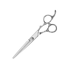 Tijeras de lujo para peluquería, venta al por mayor, tijeras de corte de pelo de peluquero de acero inoxidable alemán con estuche de cuero - Product Image 2