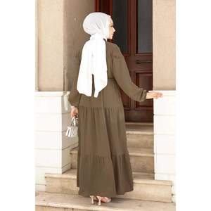 Vestido con cinturón túnel marrón - Product Image 4