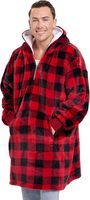 Sudadera con capucha de gran tamaño Sherpa informal para mujer, diseño bordado, tela de punto, manta usable para invierno, otoño, primavera, regalo para