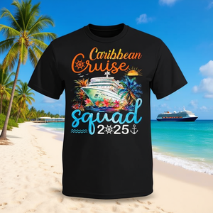T-shirt assorti pour la famille Caribbean Cruise Squad 2025 - Product Image 3