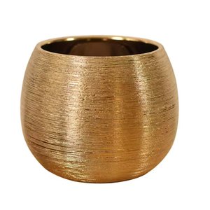 Vase à fleurs en laiton rouillé de meilleure forme de couleur or de conception de texture pour les vases floraux décoratifs de table de maison et de bureau - Product Image 4