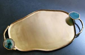 Hot Vantage moderne fantaisie luxe en aluminium or fini Offre Spéciale Style moderne plat de service plateau de service pour l'utilisation de la cuisine - Product Image 4