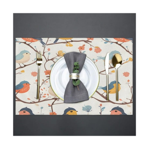 Nappe de table écologique de qualité supérieure, 30x45 cm, 220 GSM, tissage sergé, rayée, teinture naturelle vibrante, certifiée OEKO-TEX, OEM ODM, fabriquée en Inde - Product Image 6