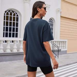 เสื้อเจอร์ซีย์คอกลมใส่ได้ทั้งชายและหญิงแบบลำลองสไตล์สตรีทแวร์ผ้าเจอร์ซีย์พิมพ์ลายระบายอากาศได้ดีใส่ได้ทั้งชายและหญิง - Product Image 3