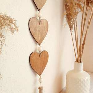 Colgante de pared tribal único con patrones tejidos a mano, panel de decoración de algodón para mercados artesanales, colgante de pared hecho a mano de madera - Product Image 4