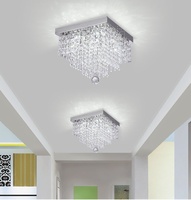 Lustre Moderne en Cristal Led Décoratif Monté en Surface Led Plafonnier de Maison