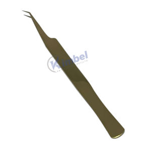 Meilleure vente en gros marque privée en acier inoxydable pince à cils pointe pointue 12cm facile à presser Logo personnalisé Option cils - Product Image 4