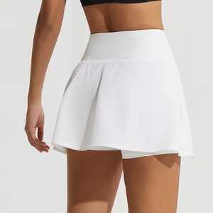 Jupe de tennis plissée taille haute pour femme, motif tourbillon noir/argent personnalisé, respirante, séchage rapide, anti-UV, vente en gros - Product Image 4