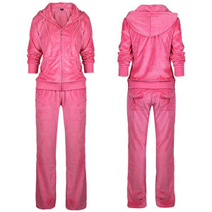 Conjunto Deportivo de Invierno para Mujer, 100% Algodón Estampado, 2 Piezas, Sudadera y Pantalones Deportivos de Felpa, Sudadera con Capucha y Bolsillos con Cremallera Completa - Product Image 5