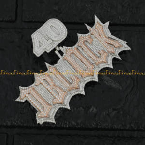 Diamantes cultivados en laboratorio de alta calidad helados en colgantes de Hip Hop de Plata de Ley 925 en diseño de moda - Product Image 1