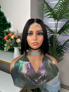 100% Raw Human Hair High Density 2*6 SDD bone straight <b>bob</b> <b>wig</b> (vietnam hair) - Product Image 1
