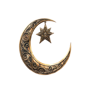 Decoración Metálica de Luna y Estrella de Latón Duradero para Mesa, Decoración del Hogar de Alta Calidad con Acabado Pulido, Fácil Instalación - Product Image 5