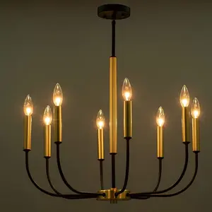 Lustre en métal à l'aspect moderne plaqué or pour la maison, l'hôtel, les villas, l'éclairage et la décoration. - Product Image 5