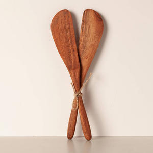 Gran oferta, juego de utensilios de cocina de madera, espátula para freír torneado de madera, Espátulas de cocina mezcladoras naturales - Product Image 5