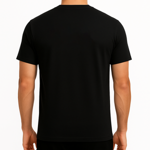เสื้อยืดคอกลมสำหรับผู้ชายสีดำ XD2พิมพ์โลโก้ตามสั่งเสื้อยืดคอกลมผ้าฝ้าย100% คุณภาพสูงสีดำว่างเปล่า - Product Image 2