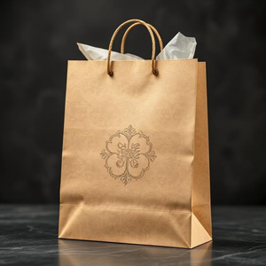 Sacs d'achat en papier kraft de haute qualité, biodégradables, recyclables, compatibles micro-ondes, personnalisables, écologiques, pour la décoration alimentaire - Product Image 4