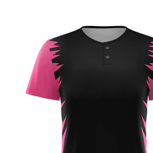 Maillot de Baseball à deux boutons de haute qualité 100% polyester chemise à motif imprimé à séchage rapide respirant et durable - Product Image 4