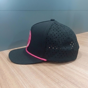 Casquette de golf personnalisée à 5 panneaux, perforée, découpée au laser, avec logo brodé, OEM, ODM, marque privée, vente en gros, faible MOQ - Product Image 3