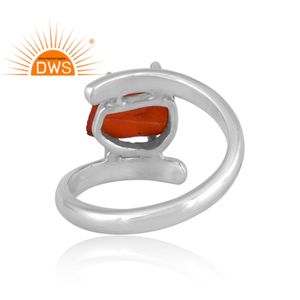 Anillo apilable de piedras preciosas cornalina Natural de plata de ley fina superventas, joyería personalizada para mujer, regalo para ella - Product Image 5