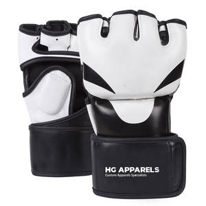 Gants de MMA professionnels pour l'entraînement au combat - Cuir léger et écologique, fermeture auto-agrippante - Product Image 1