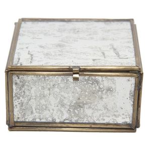 Joyero de latón y vidrio decorativo hecho a mano indio, diseño personalizado, joyero de vidrio y latón antiguo, exportador mayorista - Product Image 6