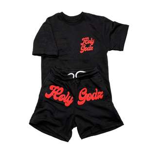 New Custom Puff Printing Logo Two Piece Graphic T <b>Shirts</b> and Short Set Summer 2 Piece <b>Shirt</b> and Shorts Set Tracksuit for <b>Men</b> - Product Image 2