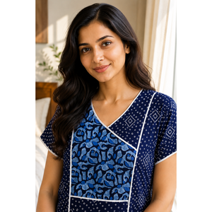 Camisón Largo de Popelina 100% Algodón para Mujer Evolve - Vestido de Dormir Suave con Botones y Largo Completo - Product Image 1