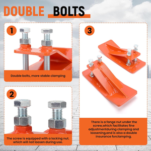 AMBITION Auto Parts Doble Hexágono Cerraduras Tuercas Pernos para Hojas de Nieve Grava Esparcimiento Tractor Cubo Protector Borde Antideslizante - Product Image 2