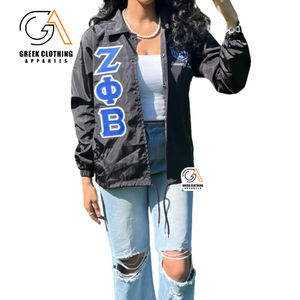 แจ็คเก็ตโค้ชผู้หญิงแบบหลายกระเป๋า Zeta Phi Beta รุ่นใหม่ล่าสุด ดีไซน์ทันสมัย ราคาขายส่ง พร้อมโลโก้สั่งทำ คุณภาพสูง - Product Image 5