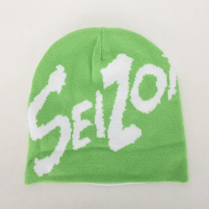 Bonnets unisexes de 37 couleurs, logo personnalisé, manchette en tricot jacquard, casquette hiver crâne floue-Broderie graphique du fabricant Voyageurs - Product Image 3