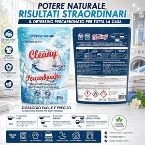 คลีนนี่ เพอร์คาร์บอเนต 1 กก. ผงซักฟอกสูตรออกซิเจนสำหรับเสื้อผ้า (สีขาวและสีอื่นๆ) - Product Image 3