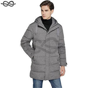 แจ็คเก็ตขนเป็ดยาวมีฮู้ดสำหรับผู้ชาย, เสื้อโค้ทขนเป็ดให้ความอบอุ่นเป็นพิเศษกันลมกันน้ำดีไซน์ - Product Image 4